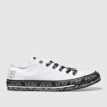CONVERSE WHITE & BLACK ALL STAR MILEY CYRUS OX TRAINERS CONVERSE WHITE & BLACK ALL STAR MILEY CYRUS OX TRAINERS