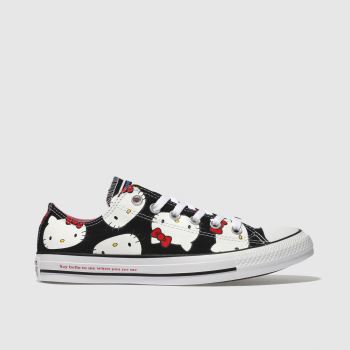 CONVERSE BLACK & WHITE ALL STAR HELLO KITTY OX TRAINERS CONVERSE BLACK & WHITE ALL STAR HELLO KITTY OX TRAINERS