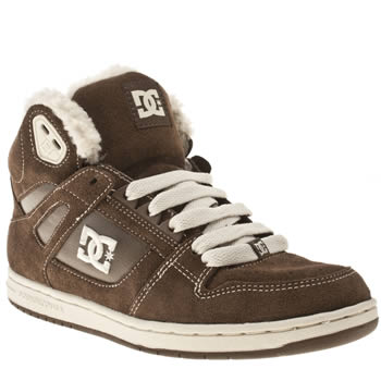 womens dc shoes brown rebound hi shearling trainers womens dc shoes brown rebound hi shearling trainers