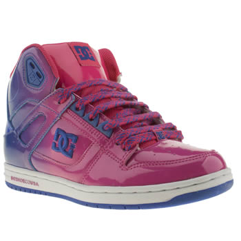 womens dc shoes pink rebound hi leather trainers womens dc shoes pink rebound hi leather trainers