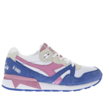 DIADORA WHITE & BLUE N9000 III TRAINERS DIADORA WHITE & BLUE N9000 III TRAINERS