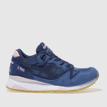 DIADORA NAVY & WHITE V7000 NYL II TRAINERS DIADORA NAVY & WHITE V7000 NYL II TRAINERS