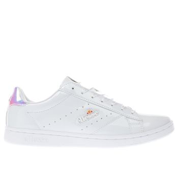 ELLESSE WHITE & SILVER ANZIA TRAINERS ELLESSE WHITE & SILVER ANZIA TRAINERS