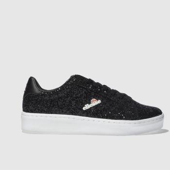 ELLESSE BLACK & WHITE ANZIA PLATFORM TRAINERS ELLESSE BLACK & WHITE ANZIA PLATFORM TRAINERS
