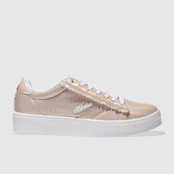 ELLESSE PALE PINK ANZIA PLATFORM SCALLOP TRAINERS ELLESSE PALE PINK ANZIA PLATFORM SCALLOP TRAINERS