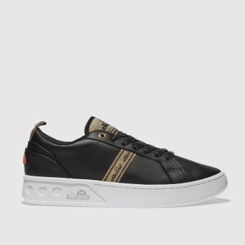 ELLESSE BLACK & GOLD MEZZALUNA TP LEATHER TRAINERS ELLESSE BLACK & GOLD MEZZALUNA TP LEATHER TRAINERS