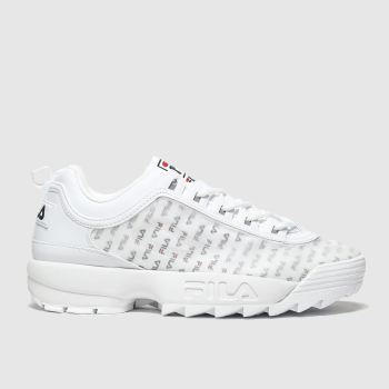 fila white & navy disruptor ii clear trainers fila white & navy disruptor ii clear trainers