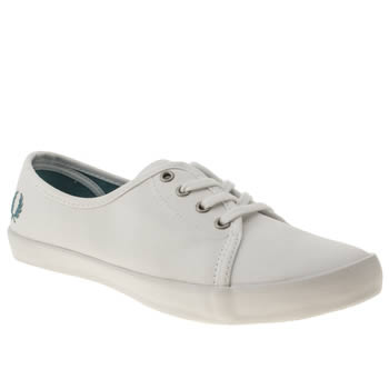 womens fred perry white & pl blue bell twill trainers womens fred perry white & pl blue bell twill trainers