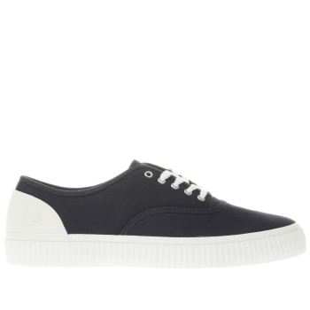 FRED PERRY NAVY & WHITE BARSON CANVAS TRAINERS FRED PERRY NAVY & WHITE BARSON CANVAS TRAINERS