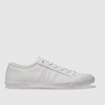 FRED PERRY WHITE ELLERTON CANVAS TRAINERS FRED PERRY WHITE ELLERTON CANVAS TRAINERS