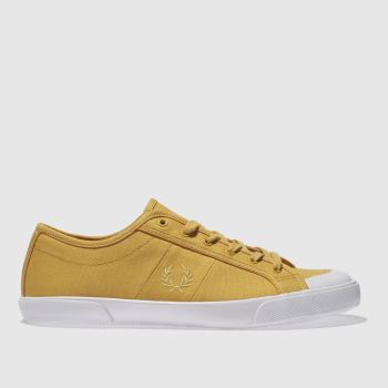 FRED PERRY YELLOW ELLERTON CANVAS TRAINERS FRED PERRY YELLOW ELLERTON CANVAS TRAINERS