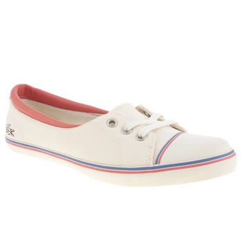 womens lacoste white & pink rohini trainers womens lacoste white & pink rohini trainers