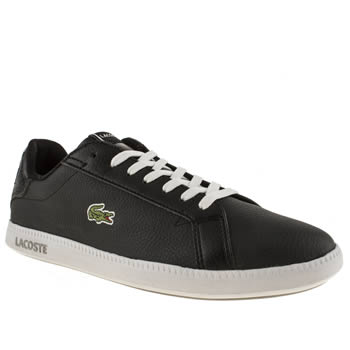 womens lacoste black & white graduate trainers womens lacoste black & white graduate trainers