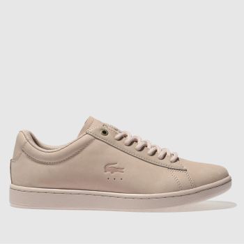 LACOSTE PALE PINK CARNABY EVO TRAINERS LACOSTE PALE PINK CARNABY EVO TRAINERS