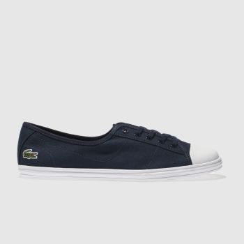 LACOSTE NAVY & WHITE ZIANE SNEAKER TRAINERS LACOSTE NAVY & WHITE ZIANE SNEAKER TRAINERS