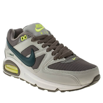womens nike grey & lime air max command trainers womens nike grey & lime air max command trainers