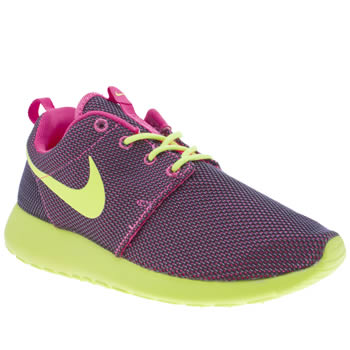 womens nike black & pink roshe run trainers womens nike black & pink roshe run trainers