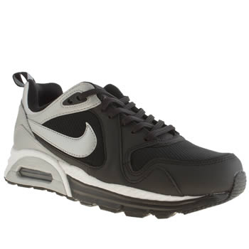 womens nike black & silver air max traxx trainers womens nike black & silver air max traxx trainers