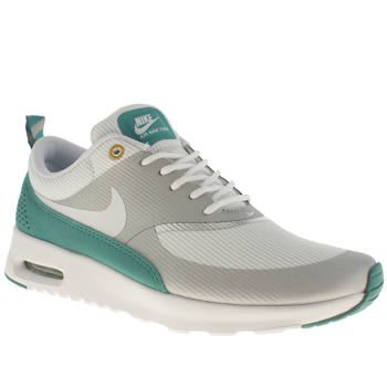 womens nike white & green air max thea trainers womens nike white & green air max thea trainers