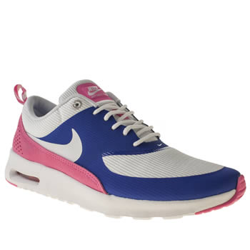womens nike white & blue air max thea trainers womens nike white & blue air max thea trainers