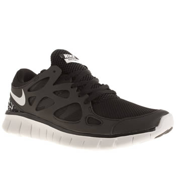 womens nike black & white free run v2 trainers womens nike black & white free run v2 trainers