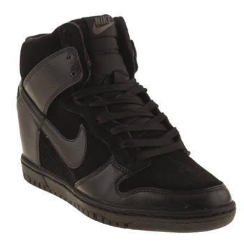womens nike black dunk sky hi trainers womens nike black dunk sky hi trainers