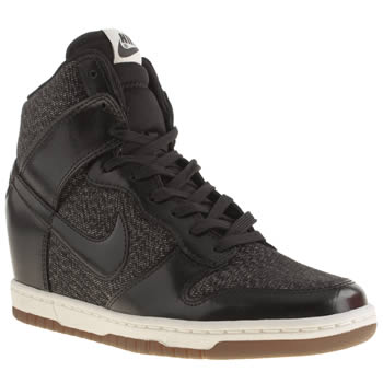 womens nike black & white dunk sky hi trainers womens nike black & white dunk sky hi trainers
