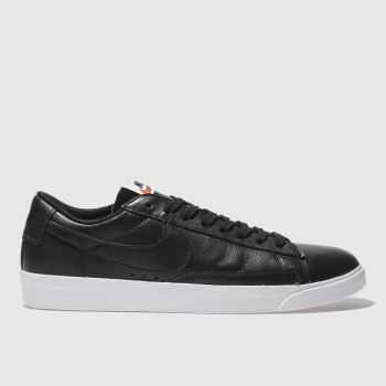 NIKE BLACK & WHITE BLAZER LOW LEATHER TRAINERS NIKE BLACK & WHITE BLAZER LOW LEATHER TRAINERS