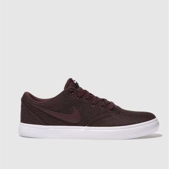 NIKE SB BURGUNDY CHECK SOLAR CANVAS TRAINERS NIKE SB BURGUNDY CHECK SOLAR CANVAS TRAINERS