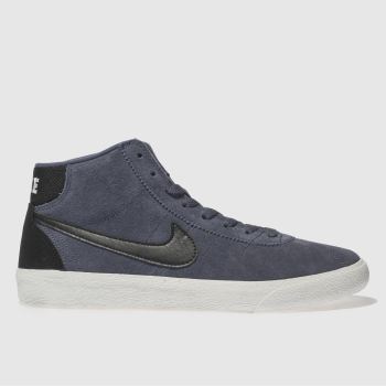 NIKE SB NAVY & BLACK BRUIN HI TRAINERS NIKE SB NAVY & BLACK BRUIN HI TRAINERS