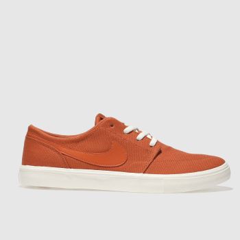 NIKE SB ORANGE PORTMORE II SOLARSOFT TRAINERS NIKE SB ORANGE PORTMORE II SOLARSOFT TRAINERS