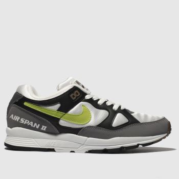 NIKE WHITE & GREY AIR SPAN II TRAINERS NIKE WHITE & GREY AIR SPAN II TRAINERS
