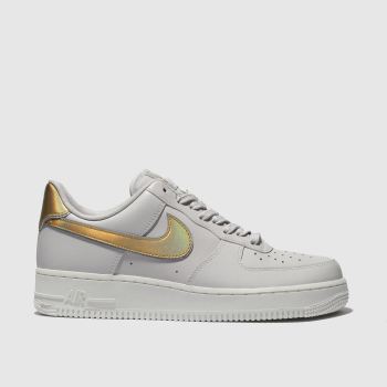 nike grey air force 1 07 metallic trainers nike grey air force 1 07 metallic trainers