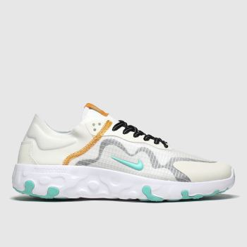 nike white & pl blue renew lucent trainers nike white & pl blue renew lucent trainers