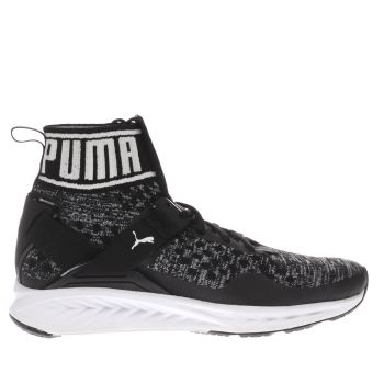 PUMA BLACK & GREY IGNITE EVOKNIT TRAINERS PUMA BLACK & GREY IGNITE EVOKNIT TRAINERS