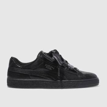 PUMA BLACK BASKET HEART OPULENCE TRAINERS PUMA BLACK BASKET HEART OPULENCE TRAINERS