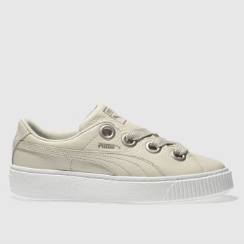 DAMEN PUMA NATURFARBEN PLATFORM KISS LEATHER SNEAKER DAMEN PUMA NATURFARBEN PLATFORM KISS LEATHER SNEAKER