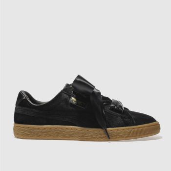 PUMA BLACK BASKET HEART TRAINERS PUMA BLACK BASKET HEART TRAINERS