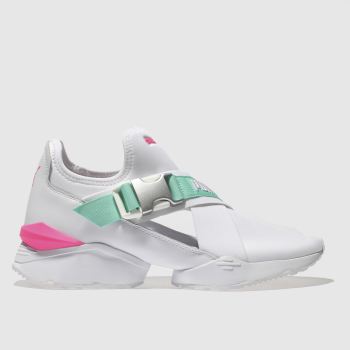 PUMA WHITE & PINK MUSE ESO TRAINERS PUMA WHITE & PINK MUSE ESO TRAINERS