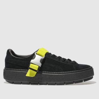 PUMA BLACK PLATFORM TRACE BUCKLE TRAINERS PUMA BLACK PLATFORM TRACE BUCKLE TRAINERS