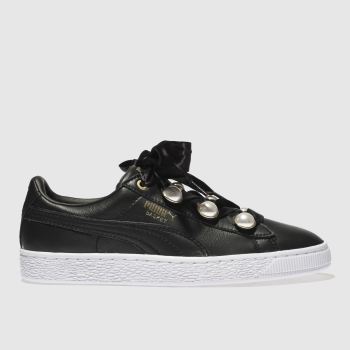 PUMA BLACK BASKET BLING TRAINERS PUMA BLACK BASKET BLING TRAINERS