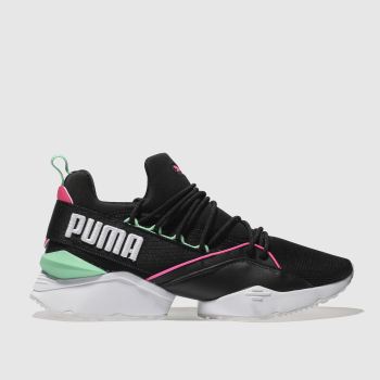 PUMA BLACK & PINK MUSE MAIA CHASE TRAINERS PUMA BLACK & PINK MUSE MAIA CHASE TRAINERS