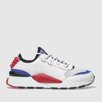 PUMA WHITE & BLUE RS-0 SOUND TRAINERS PUMA WHITE & BLUE RS-0 SOUND TRAINERS