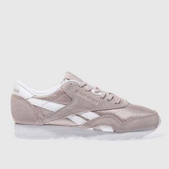REEBOK PALE PINK CLASSIC SUEDE & NYLON TRAINERS REEBOK PALE PINK CLASSIC SUEDE & NYLON TRAINERS