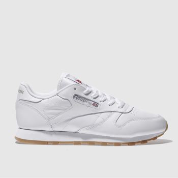 REEBOK WHITE CLASSIC LEATHER TRAINERS REEBOK WHITE CLASSIC LEATHER TRAINERS