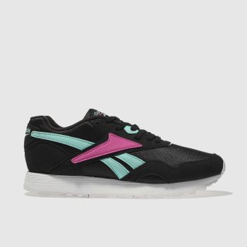 REEBOK BLACK & PINK RAPIDE TRAINERS REEBOK BLACK & PINK RAPIDE TRAINERS