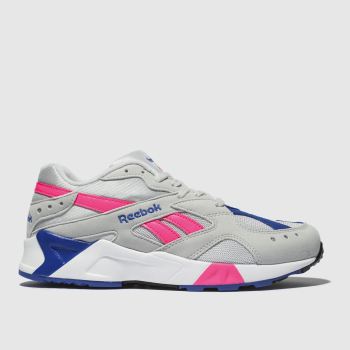 REEBOK GREY & NAVY AZTREK TRAINERS REEBOK GREY & NAVY AZTREK TRAINERS