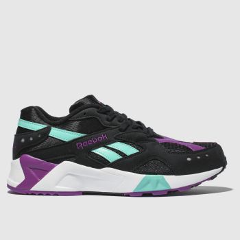 REEBOK BLACK & GREEN AZTREK TRAINERS REEBOK BLACK & GREEN AZTREK TRAINERS