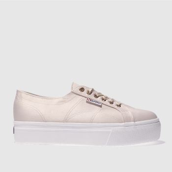 SUPERGA PALE PINK 2790 FLATFORM SATIN TRAINERS SUPERGA PALE PINK 2790 FLATFORM SATIN TRAINERS