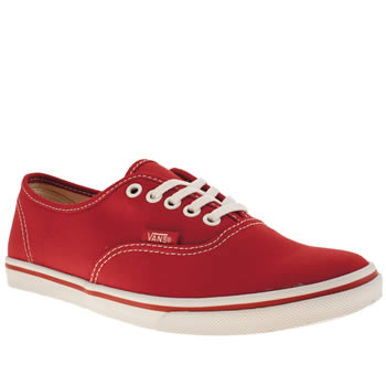 womens vans red authentic lo pro iv trainers womens vans red authentic lo pro iv trainers